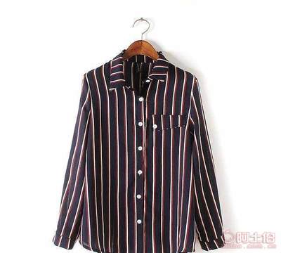 【2016春季新款百搭通勤雪紡條紋長袖女士襯衫廠家直銷xyl0210】昆山市玉山鎮貝爾雅服飾商行 - 產品庫